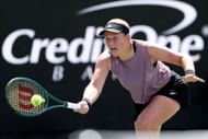 Ostapenko stretches for a point in the Credit One Charleston Open - Source: Getty
